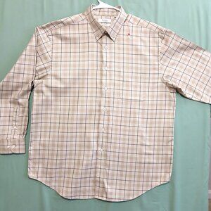 Turnbury Men’s XL Dress Shirt Green European Fabric Long Sleeve Button Down EUC
